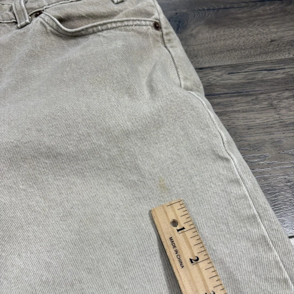 Vintage Levis 550 Shorts Mens‎ 33 Beige Denim Relaxed Fit Orange Tab USA 90s
